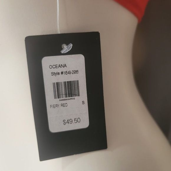 Frederick's Of Hollywood  Oceana Cross Over Top Red - Picture 5 of 8